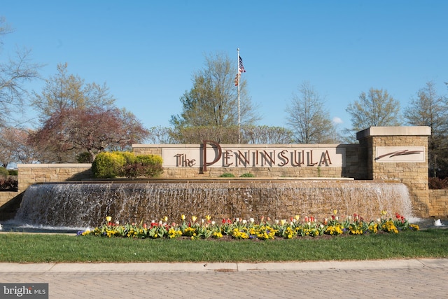 view of community sign