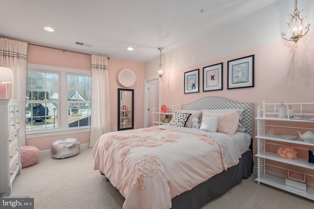 bedroom with carpet flooring