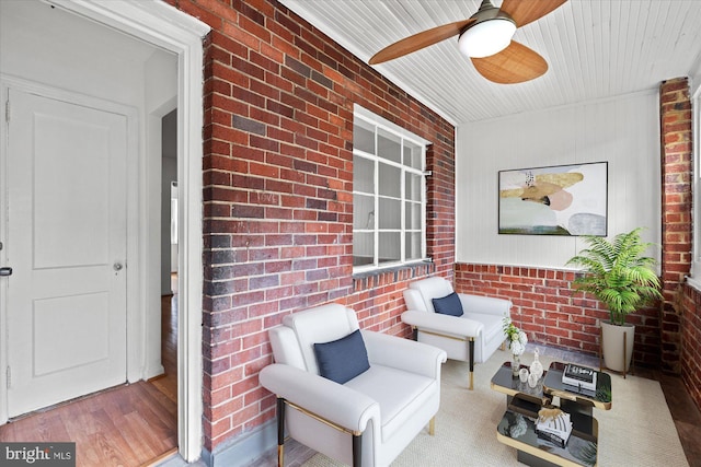413 36th St NE, Washington, DC 20019 - view of patio / terrace with ceiling fan