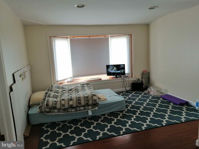 bedroom featuring hardwood / wood-style floors