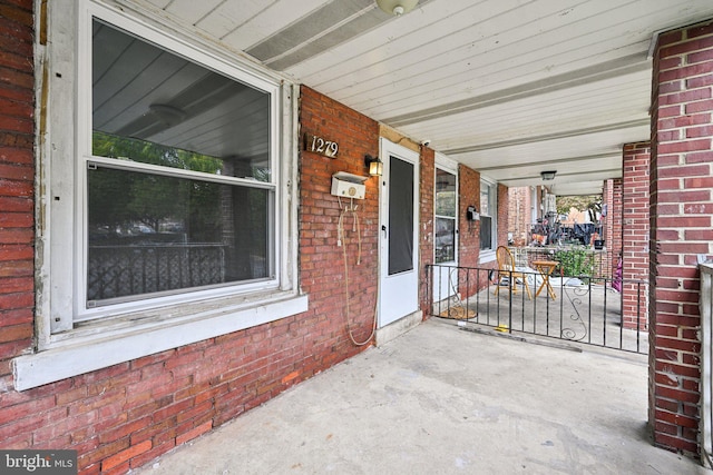 view of patio with covered porch