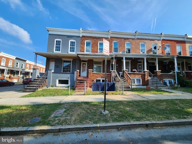 multi unit property with covered porch