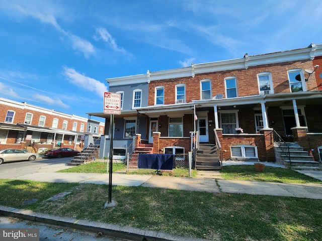 multi unit property with covered porch