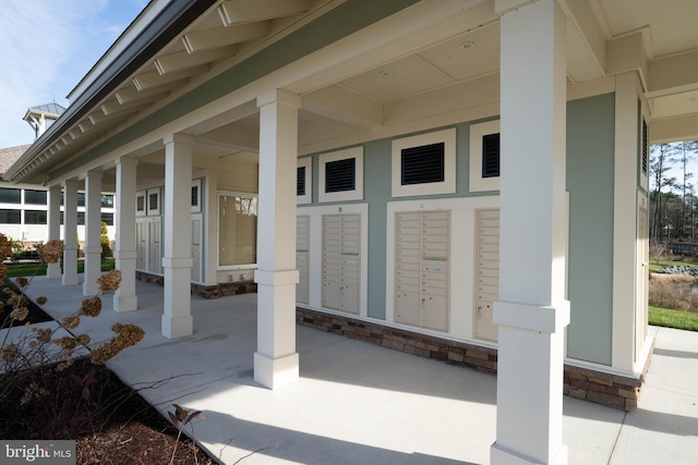 exterior space with mail boxes