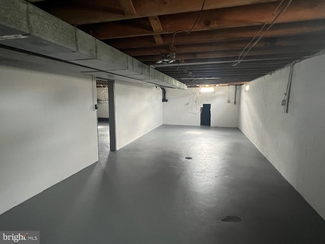 view of basement