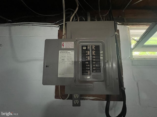 utility room with electric panel