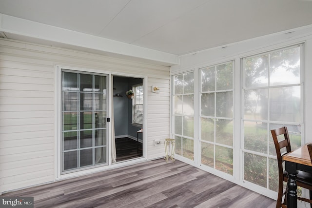 view of sunroom