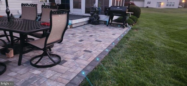 view of patio with grilling area