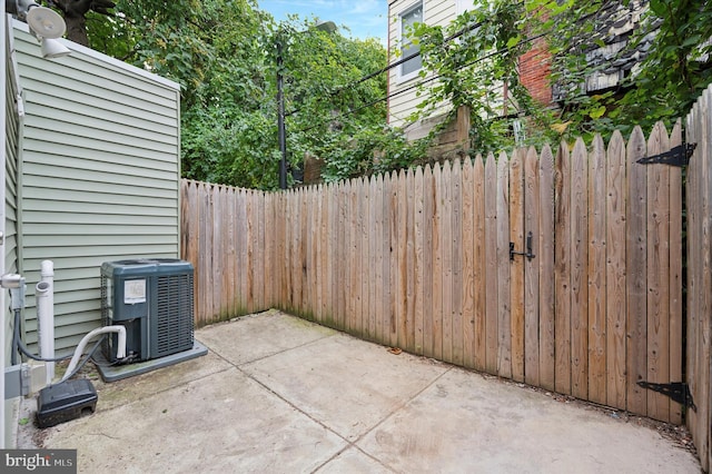 view of patio / terrace featuring central AC