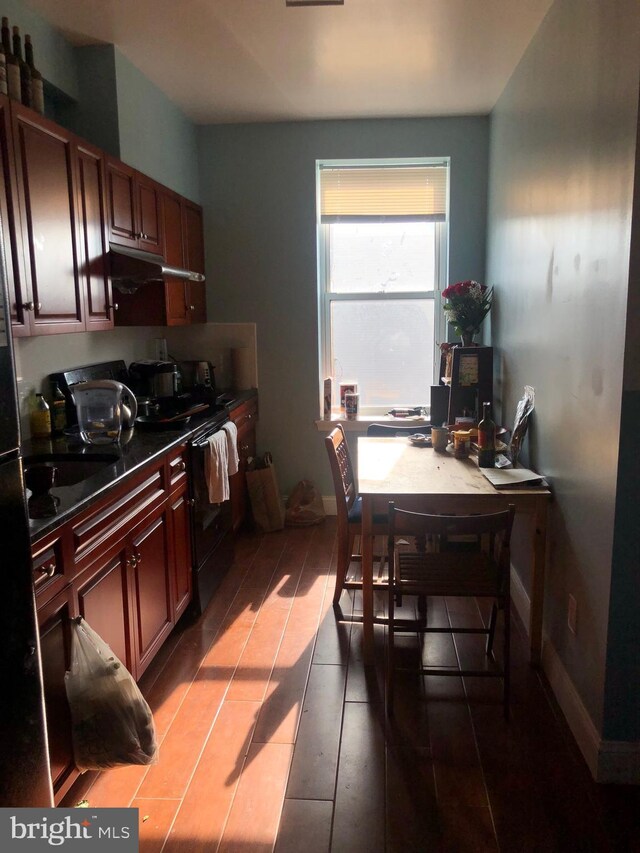 kitchen with electric range