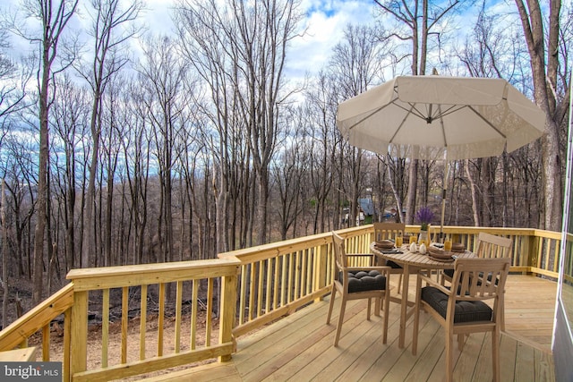 view of wooden terrace