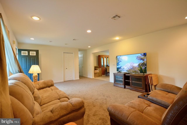 view of carpeted living room