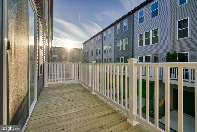 view of deck at dusk