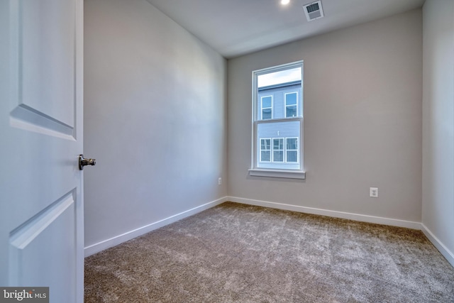 view of carpeted spare room