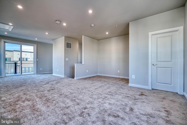 view of carpeted empty room