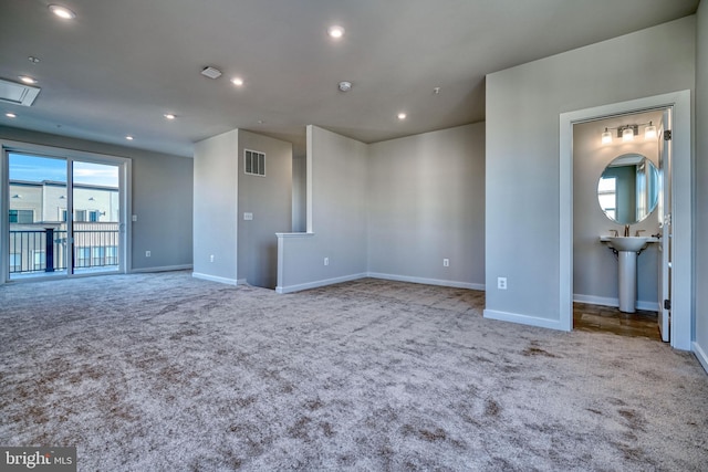 interior space with sink