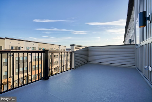 view of patio / terrace with a balcony