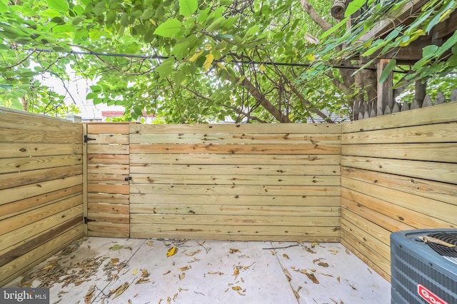 view of patio featuring cooling unit