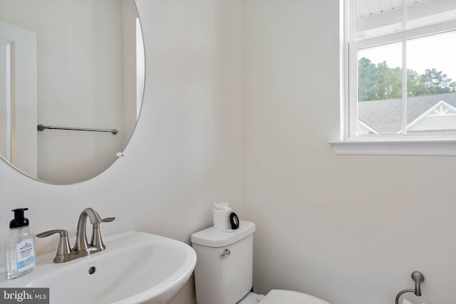 bathroom with sink and toilet