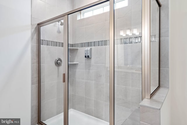 bathroom with an enclosed shower