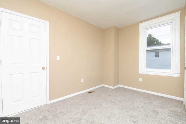 view of carpeted empty room