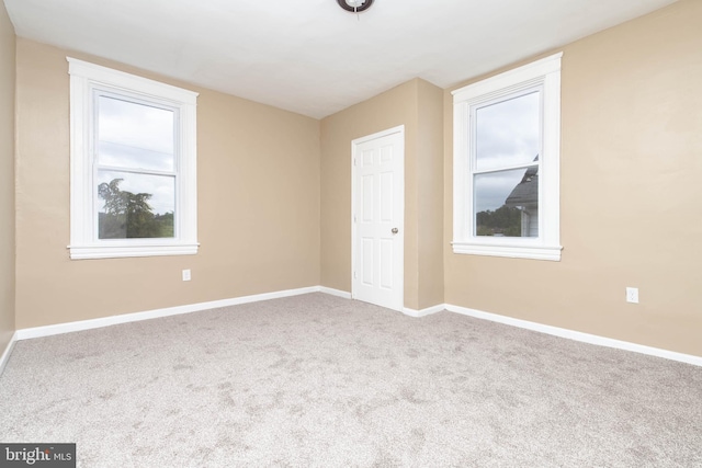 view of carpeted empty room