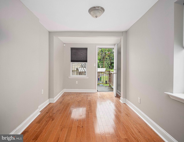 empty room featuring light hardwood / wood-style flooring