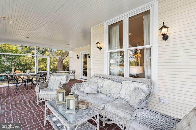 view of sunroom