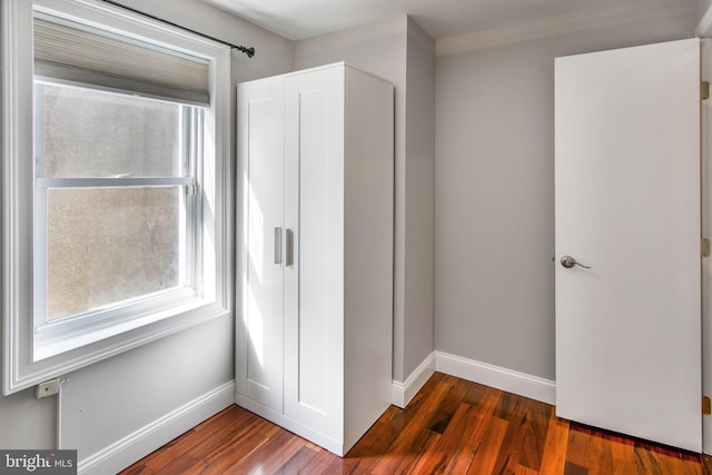 interior space featuring dark hardwood / wood-style flooring