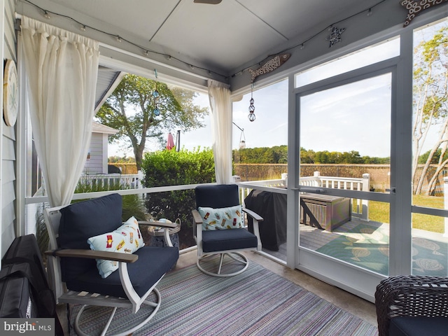 view of sunroom