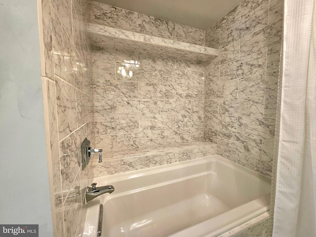 1080 Wisconsin Ave NW Unit 103/104, Washington, DC 20007 - bathroom with shower / bath combo with shower curtain