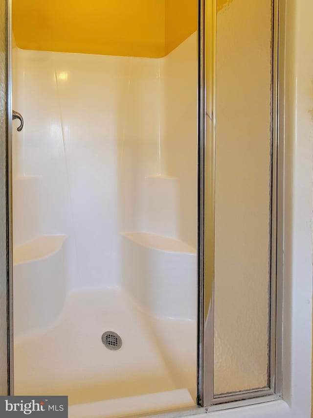 bathroom featuring a shower