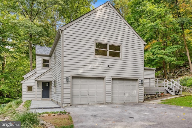 view of property with a garage