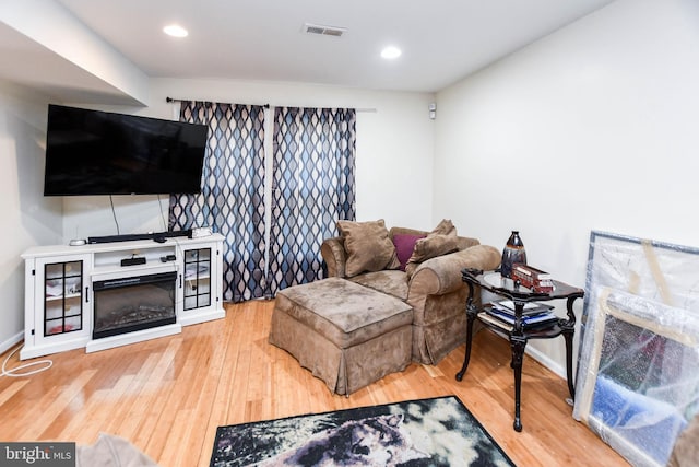 living room featuring hardwood / wood-style floors