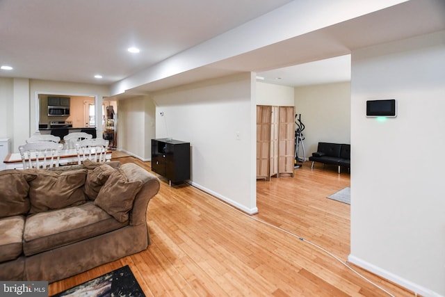 living room featuring hardwood / wood-style floors