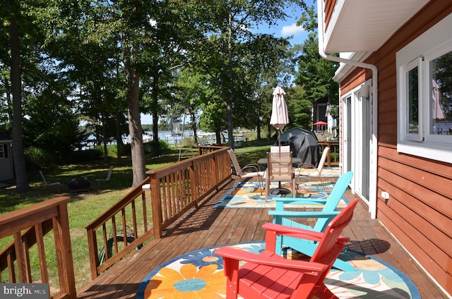 view of wooden deck