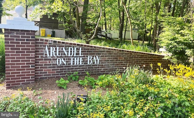 view of community sign