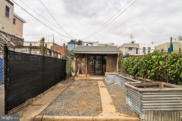 view of yard featuring a gazebo