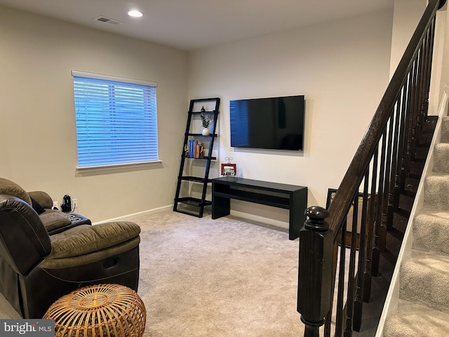 view of carpeted living room