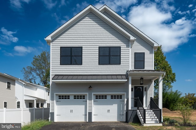 view of front of home featuring a garage