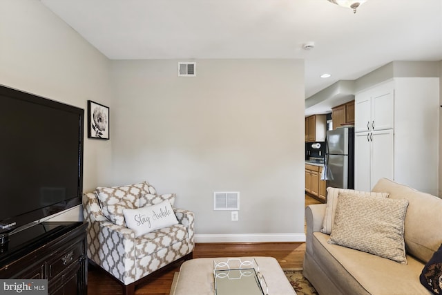 living room featuring hardwood / wood-style floors