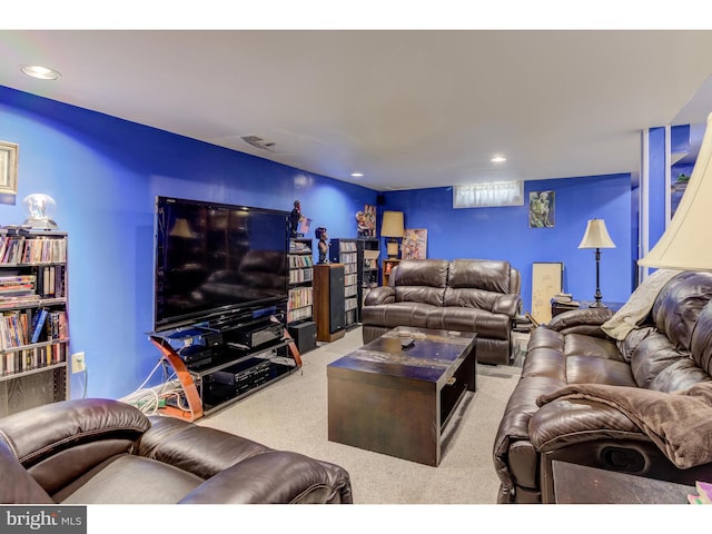 view of carpeted living room