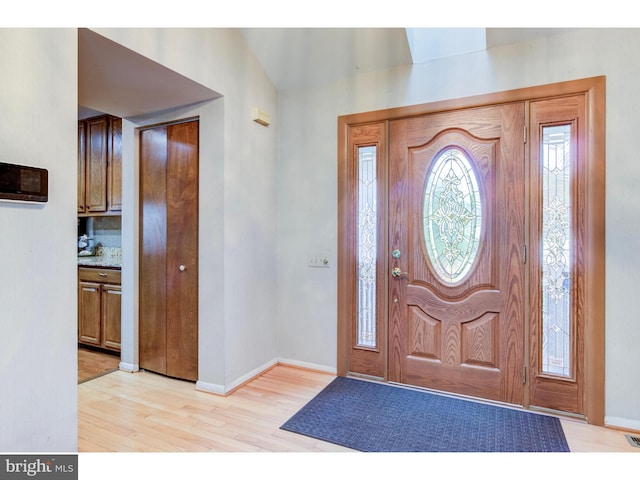 entryway featuring light wood-type flooring