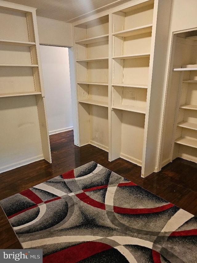 interior space featuring dark hardwood / wood-style floors