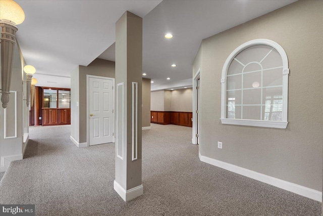 interior space with light colored carpet