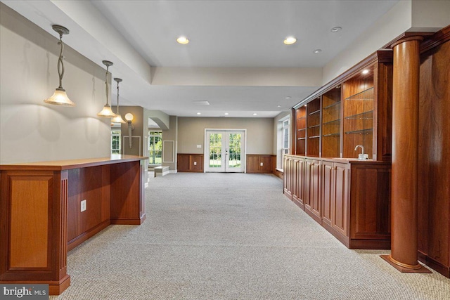 interior space with light colored carpet