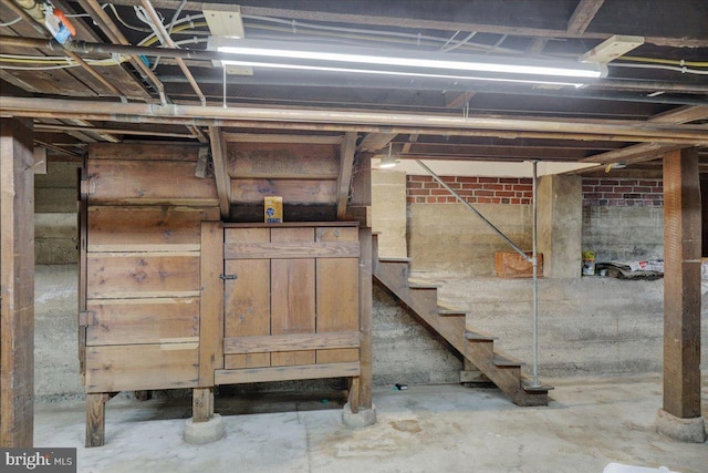 view of basement