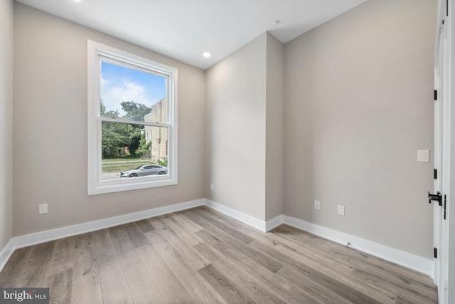 empty room featuring light hardwood / wood-style flooring