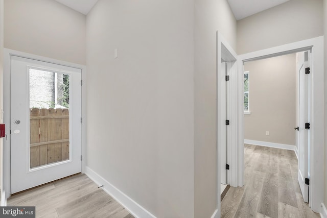 interior space with light wood-type flooring