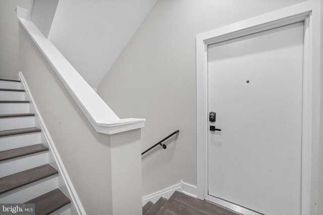 interior space featuring dark hardwood / wood-style flooring